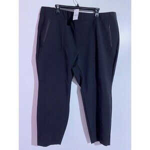 Lane Bryant Pants 24P Black On the Go Ankle Casual Office Travel Athleisure
